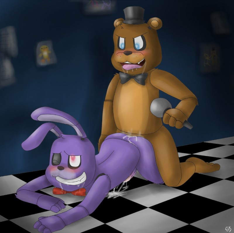 at nights bonnie freddy's five Finn and flame ****s kissing