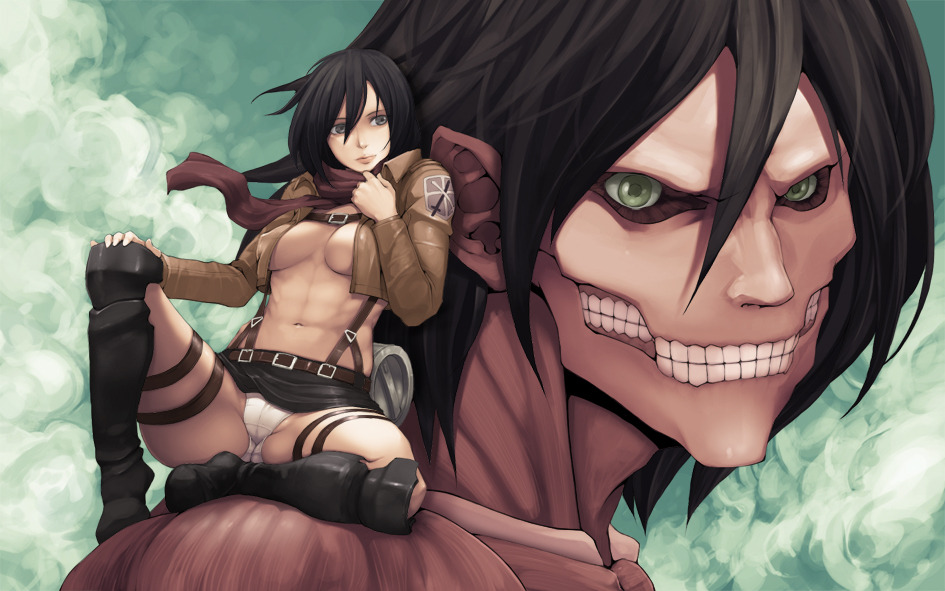 attack mikasa on titan butt You nappa you get slappa